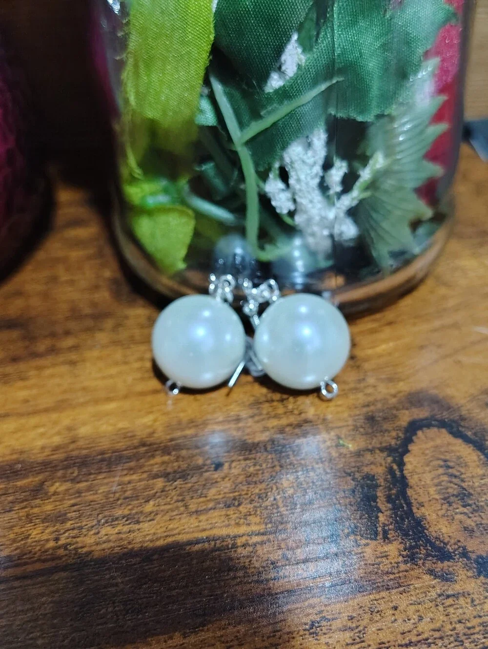 Large Classic White Pearl Drop Earrings - Handmade